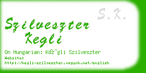 szilveszter kegli business card